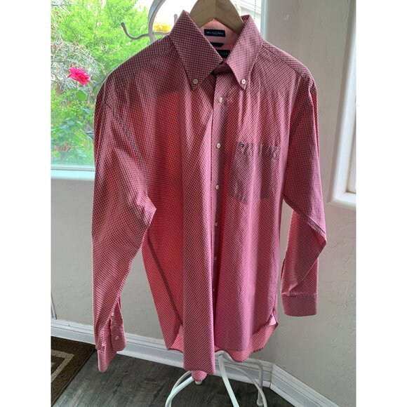 New 2004 Old Stock Tommy Hilfiger Mens Red Plaid Button Shirt M 2-Ply VTG 8882 - Picture 10 of 11